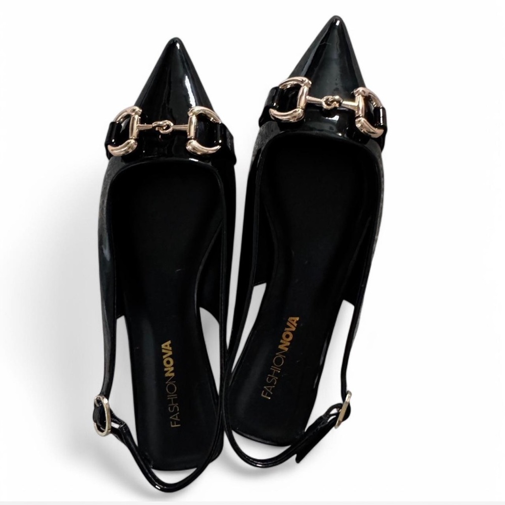 Fashion Nova Black Women's Buckle Flats